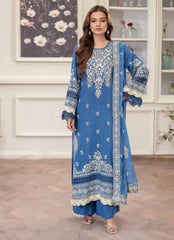 3-PC Unstitched Embroidered Rod Viscose Omid By Johra | JW-066