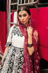 3-PC Unstitched Lawn Embroidered Ek Dopahar By Shagna | SP-101 (ADA)