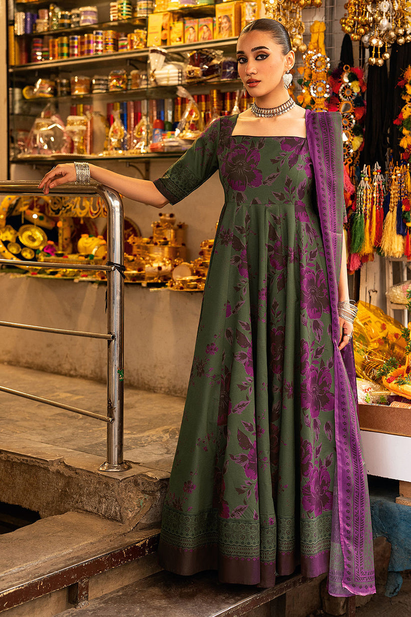 3-PC Unstitched Lawn Embroidered Ek Dopahar By Shagna | SP-104 (GULPARI)