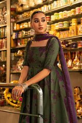 3-PC Unstitched Lawn Embroidered Ek Dopahar By Shagna | SP-104 (GULPARI)