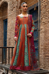 3-PC Unstitched Lawn Embroidered Ek Dopahar By Shagna | SP-107 (RANG)