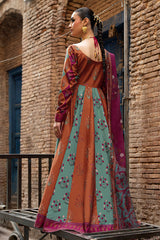 3-PC Unstitched Lawn Embroidered Ek Dopahar By Shagna | SP-107 (RANG)