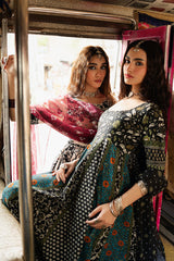 3-PC Unstitched Lawn Embroidered Ek Dopahar By Shagna | SP-102 (NIGHA)