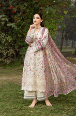 3-PC Unstitched Luxury Embroidered Chikankari By Elaf | ERC-5A
