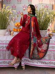 Elena | 3Pc Unstitched Suit Luxury Lawn 25 Husn e Jahan By Mahnur