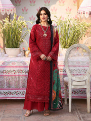 Elena | 3Pc Unstitched Suit Luxury Lawn 25 Husn e Jahan By Mahnur