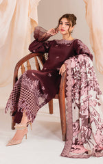 Elysian-MW-12 | 3Pc Unstitched Suit Winter Meraki By Asifa & Nabeel