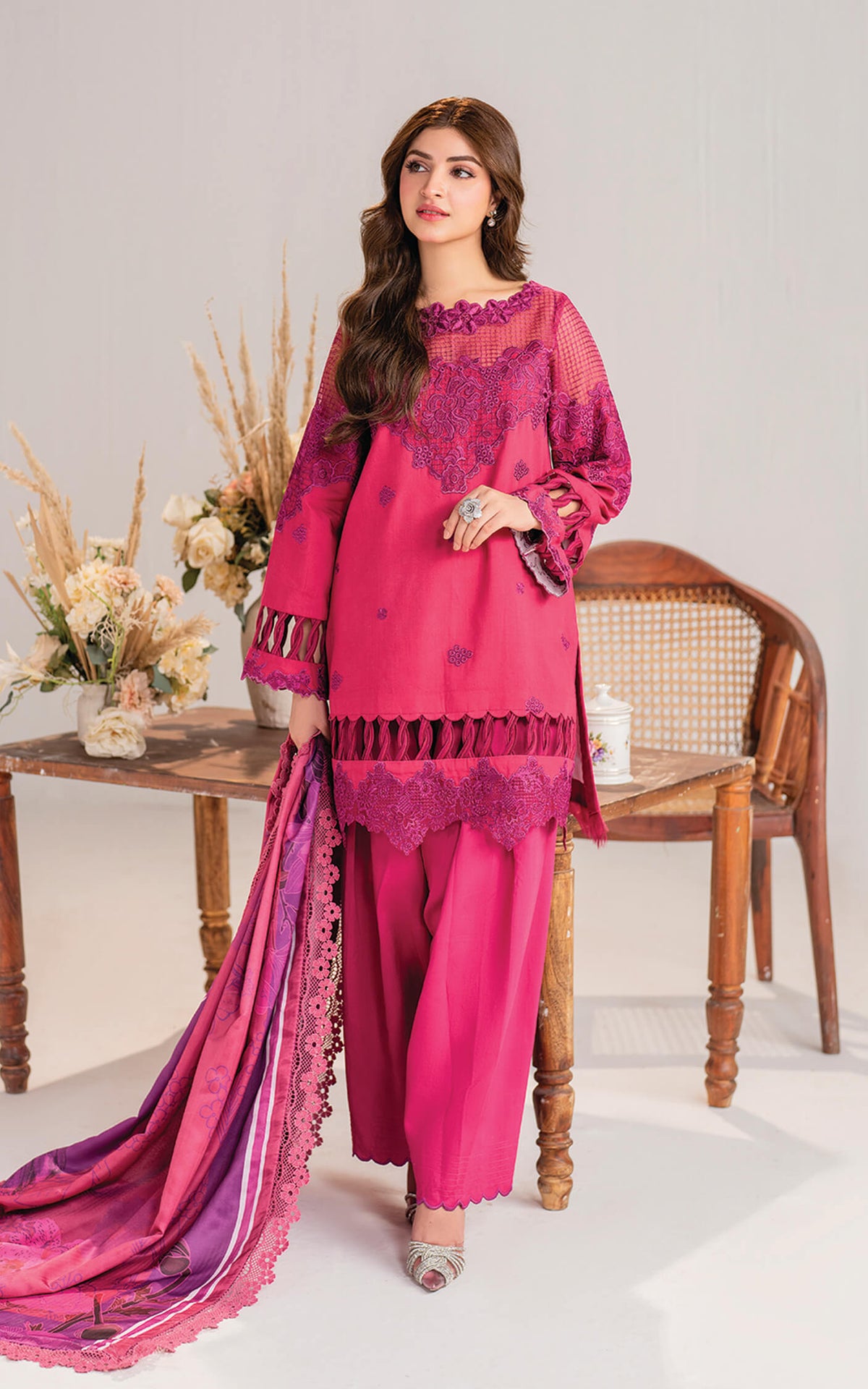 Essence-MW-14 | 3Pc Unstitched Suit Winter Meraki By Asifa & Nabeel