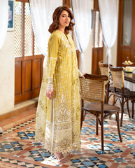 3-PC Unstitched Embroidered Lawn Astoria By Mushq | Evadne