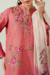 FREYA-4A | 3Pc Unstitched Suit Embroidered Lawn 25 Coco By Zarashahjahan
