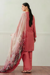 FREYA-4A | 3Pc Unstitched Suit Embroidered Lawn 25 Coco By Zarashahjahan