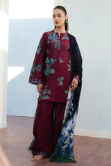 FREYA-4B | 3Pc Unstitched Suit Embroidered Lawn 25 Coco By Zarashahjahan