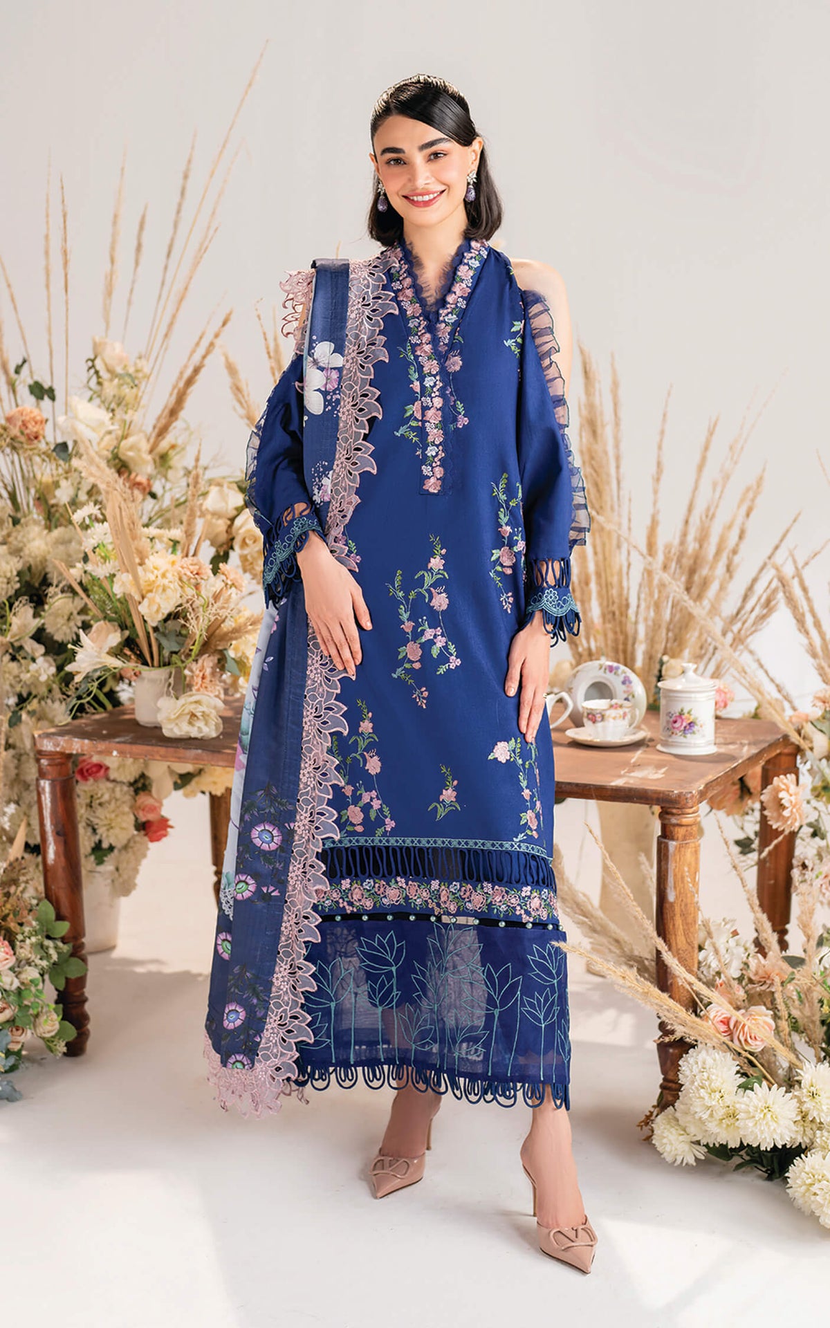 Frostbite-MW-03 | 3Pc Unstitched Suit Winter Meraki By Asifa & Nabeel