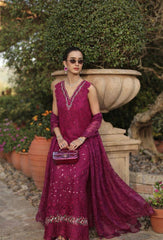 3-PC Unstitched Schiffli Embroidered Lawn Noor By Saadia Asad | D6 - A - Zelina