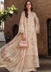 3-PC Unstitched Embroidered Lawn Schiffli Laserkari By Saadia Asad | D7