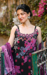 Pale Rose - GKL-01 | 3Pc Unstitched Suit Embroidered Summer Gulkari By Asifa Nabeel