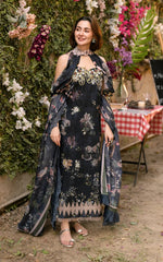 Meadow Breeze - GKL-02 | 3Pc Unstitched Suit Embroidered Summer Gulkari By Asifa Nabeel