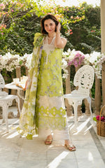 Lemonade Dream - GKL-03 | 3Pc Unstitched Suit Embroidered Summer Gulkari By Asifa Nabeel