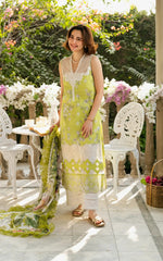 Lemonade Dream - GKL-03 | 3Pc Unstitched Suit Embroidered Summer Gulkari By Asifa Nabeel