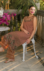 Saffron Day - GKL-04 | 3Pc Unstitched Suit Embroidered Summer Gulkari By Asifa Nabeel