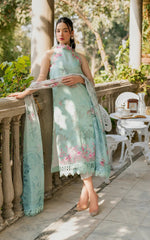 Pastel Grove - GKL-07 | 3Pc Unstitched Suit Embroidered Summer Gulkari By Asifa Nabeel