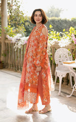 Citrus Glow - GKL-08 | 3Pc Unstitched Suit Embroidered Summer Gulkari By Asifa Nabeel