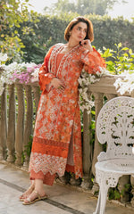 Citrus Glow - GKL-08 | 3Pc Unstitched Suit Embroidered Summer Gulkari By Asifa Nabeel