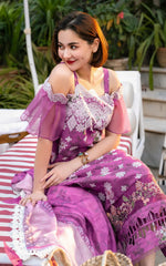 Aura - GKL-12 | 3Pc Unstitched Suit Embroidered Summer Gulkari By Asifa Nabeel