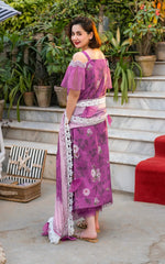 Aura - GKL-12 | 3Pc Unstitched Suit Embroidered Summer Gulkari By Asifa Nabeel