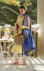 Sunlit Breeze - GKL-15 | 3Pc Unstitched Suit Embroidered Summer Gulkari By Asifa Nabeel