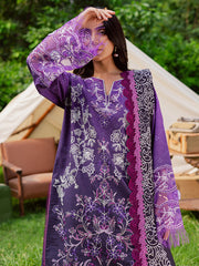3-PC Unstitched Embroidered & Printed Khaddar Gardenia By Mahnur | GR-01