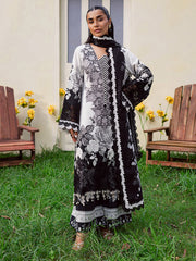3-PC Unstitched Embroidered & Printed Khaddar Gardenia By Mahnur | GR-05