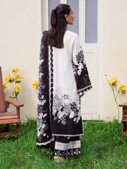 3-PC Unstitched Embroidered & Printed Khaddar Gardenia By Mahnur | GR-05