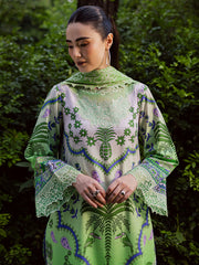 3-PC Unstitched Embroidered & Printed Khaddar Gardenia By Mahnur | GR-07