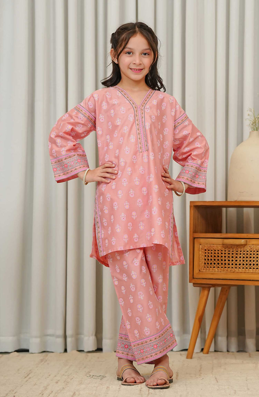 Print Play by Amna Khadija Casual Lawn Stitched 2 Piece Suit - PPD-04 - AM25PP - Blue - Girls Summer Collection