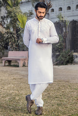 GZ-1401 | Semi-Stitched Summer White Series By Riwaj Men Swear