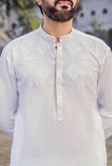 GZ-1401 | Semi-Stitched Summer White Series By Riwaj Men Swear