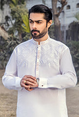 GZ-1401 | Semi-Stitched Summer White Series By Riwaj Men Swear