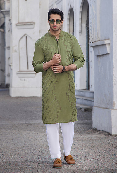 GZ-1409 | Semi-Stitched Summer Kurta Collection By Riwaj Men Swear