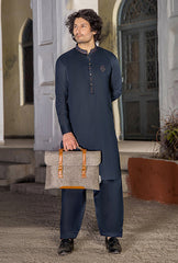 GZ-1440 | Semi-Stitched Summer Black & Blue Series By Riwaj Men Swear