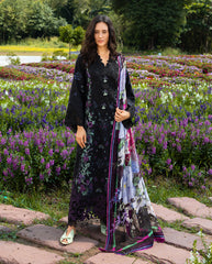 3-PC Unstitched Chikan Embroidered Lawn Hemline By Mushq | Garden Lullaby