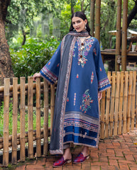 3-PC Unstitched Embroidered Karandi Symphony By Mushq | Granite Song