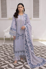 HL-02 Azure | 3PC Unstitched Luxury Lawn Collection Kiamora By Raeesa Premium