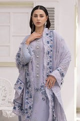 HL-02 Azure | 3PC Unstitched Luxury Lawn Collection Kiamora By Raeesa Premium