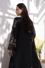 HL-06 Black Cat | 3PC Unstitched Luxury Lawn Collection Kiamora By Raeesa Premium