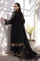 HL-06 Black Cat | 3PC Unstitched Luxury Lawn Collection Kiamora By Raeesa Premium