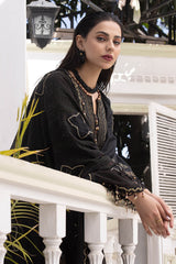 HL-06 Black Cat | 3PC Unstitched Luxury Lawn Collection Kiamora By Raeesa Premium