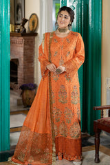 HL-16 Zuha | 3PC Unstitched Suit Luxury Lawn Kimora By Raeesa Premium