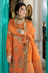 HL-16 Zuha | 3PC Unstitched Suit Luxury Lawn Kimora By Raeesa Premium