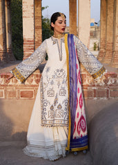 3-PC Unstitched Embroidered Lawn Nirmal By Hussain Rehar | Motia